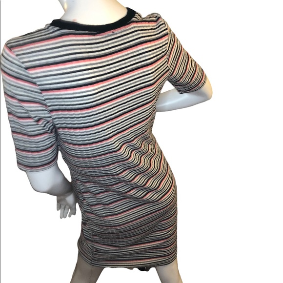 Striped jersey knitted dress - Picture 2 of 2